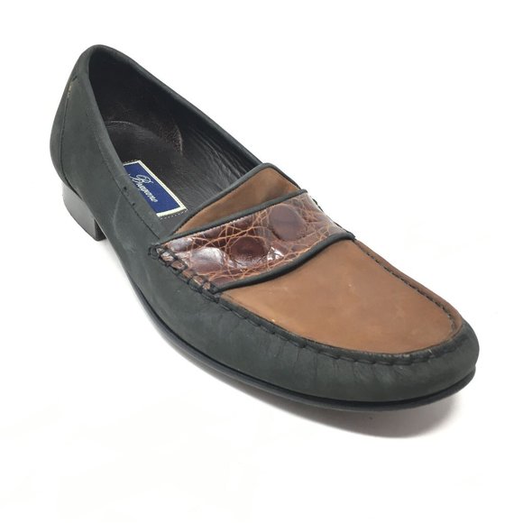 Bragano Cole Haan Loafers Shoes Sz 11.5 Brown Croc main image 8